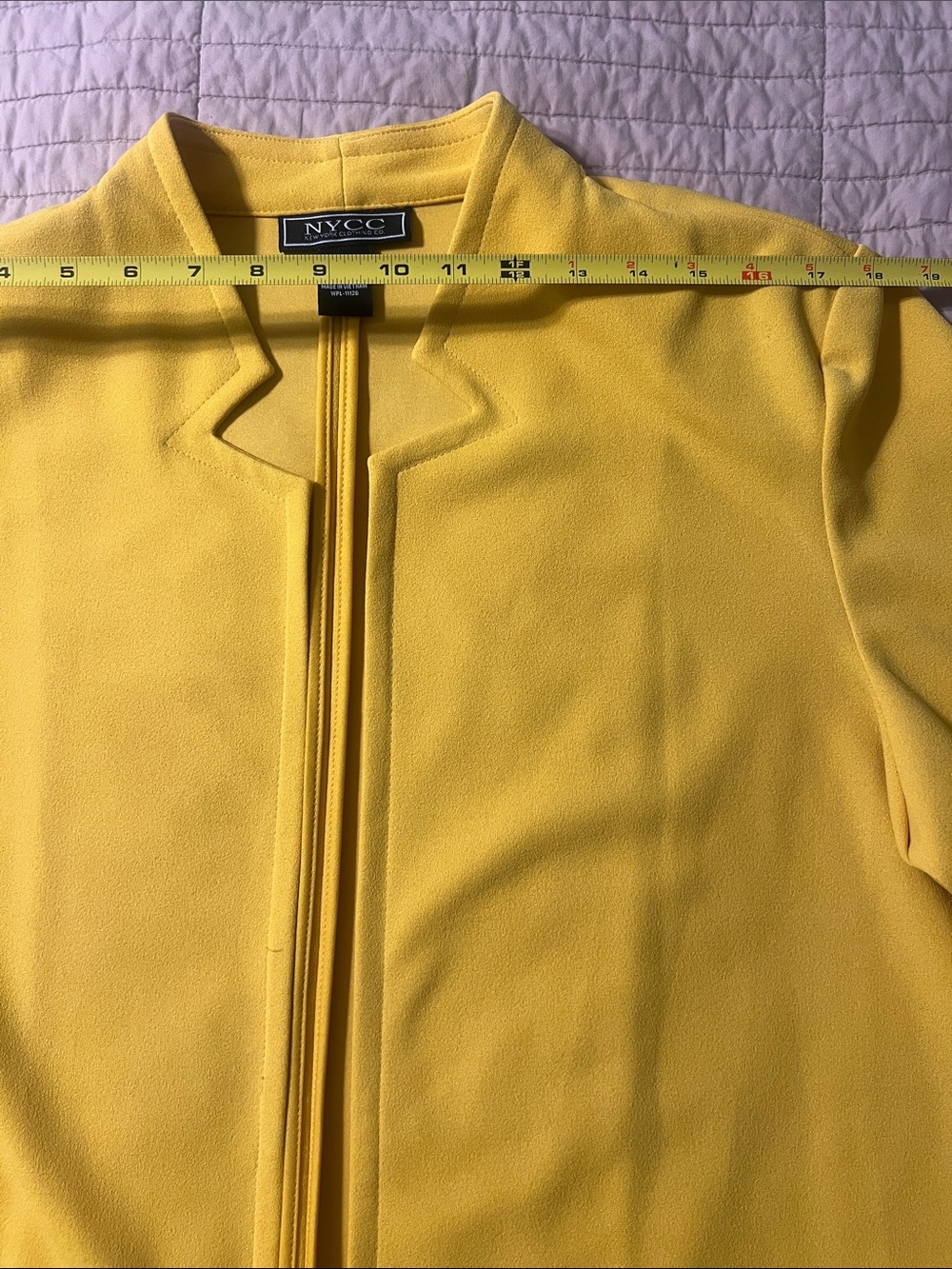 NY&C Women's Bright Mustard Open-Front Blazer Jacket - Picture 8 of 14